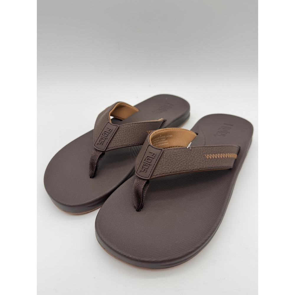 Flojos Mens Brown Thong Flip Flop Sandals Size 9 Casual Beach Shoes